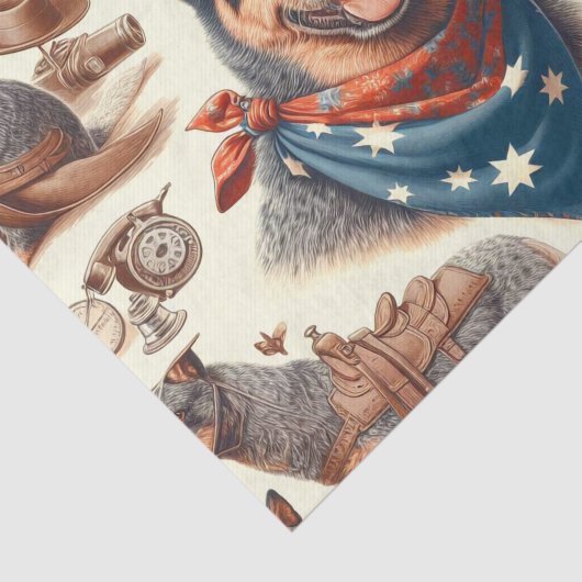 Australian Cattle Dog Illustratie Tissuepapier (Detail)