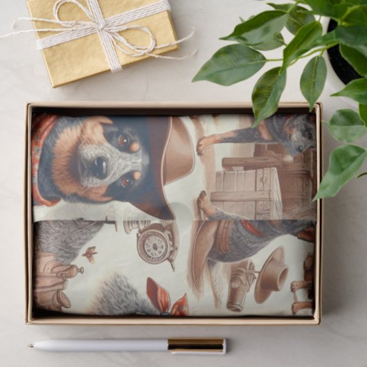  Australian Cattle Dog Illustratie Tissuepapier (Geschenk)