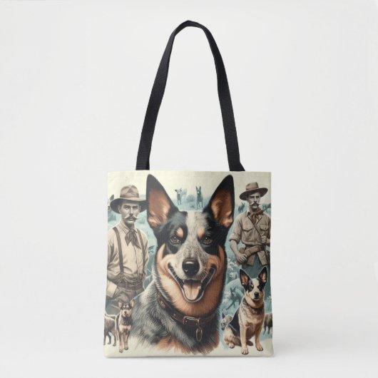  Australian Cattle Dog Illustratie Tote Bag (Voorkant)