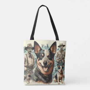  Australian Cattle Dog Illustratie Tote Bag