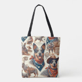  Australian Cattle Dog Illustratie Tote Bag (Achterkant)