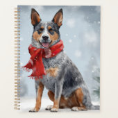 Australian Cattle Dog in Sneeuw Kerstmis Planner (Voorkant)