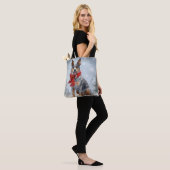 Australian Cattle Dog in Sneeuw Kerstmis Tote Bag (Op model)