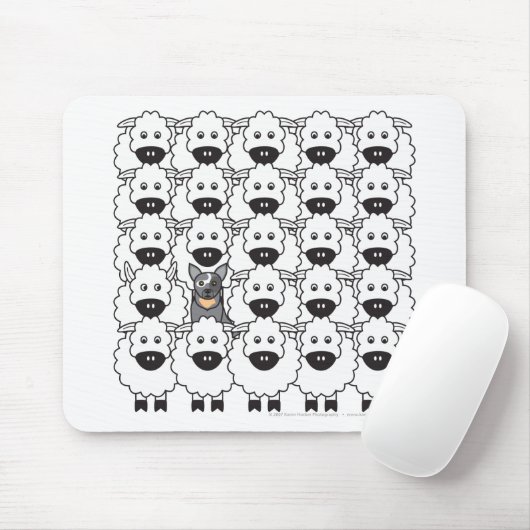 Australian Cattle Dog in the Sheep Muismat (Met muis)