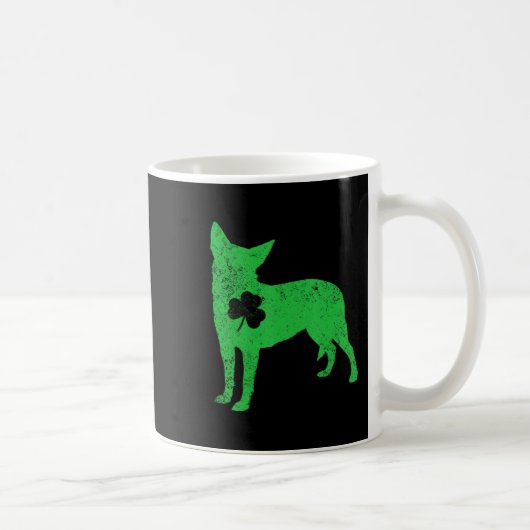 Australian Cattle Dog Irish Clover St Patrick Day Koffiemok (Rechts)