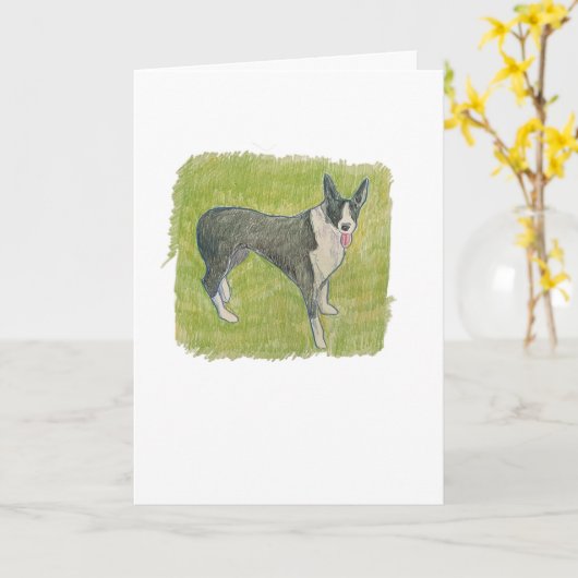 Australian Cattle Dog Kaart (Gele Bloem)