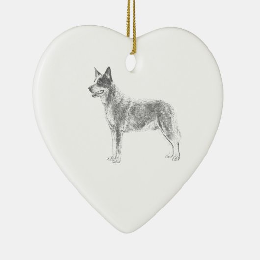 Australian Cattle Dog Keramisch Ornament (Rechts)