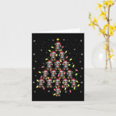 Australian Cattle Dog Kerstboom Lights Ugly Kaart (Gele Bloem)