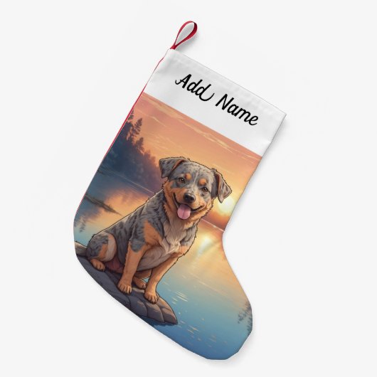 Australian Cattle Dog Kleine Kerstsok (Voorkant (Hangend))