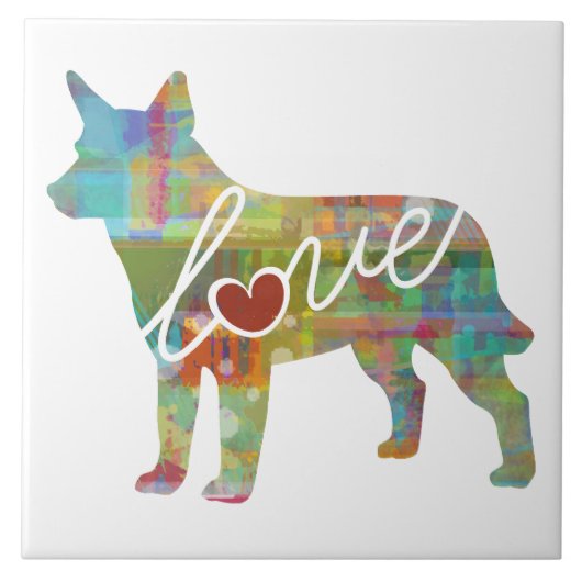 Australian Cattle Dog Love Tegeltje (Voorkant)