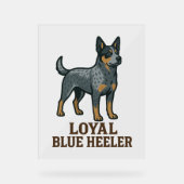 Australian Cattle Dog Loyal Blue Heeler Acryl Bord (Voorkant)