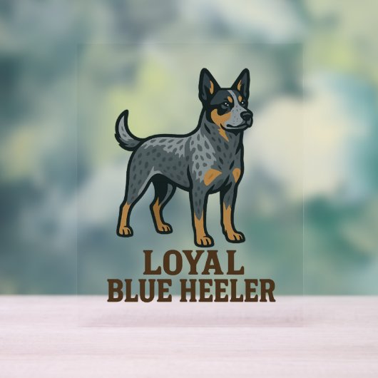 Australian Cattle Dog Loyal Blue Heeler Acryl Bord (Neutraal)