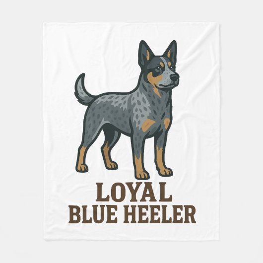 Australian Cattle Dog Loyal Blue Heeler Fleece Deken (Voorkant)