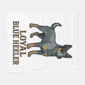 Australian Cattle Dog Loyal Blue Heeler Fleece Deken (Voorkant (Horizontaal))