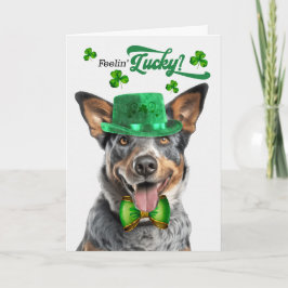 Australian Cattle Dog Lucky St. Patrick's Day Feestdagen Kaart