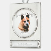 Australian Cattle Dog Ma 2 Verzilverd Banner Ornament (Links)