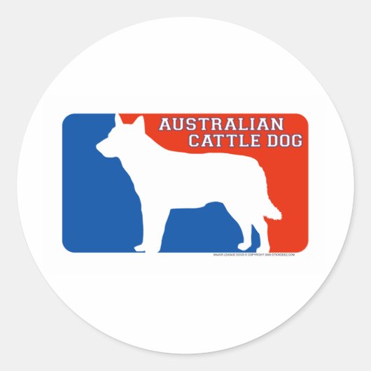 Australian Cattle Dog Major League Dog Sticker (Voorkant)