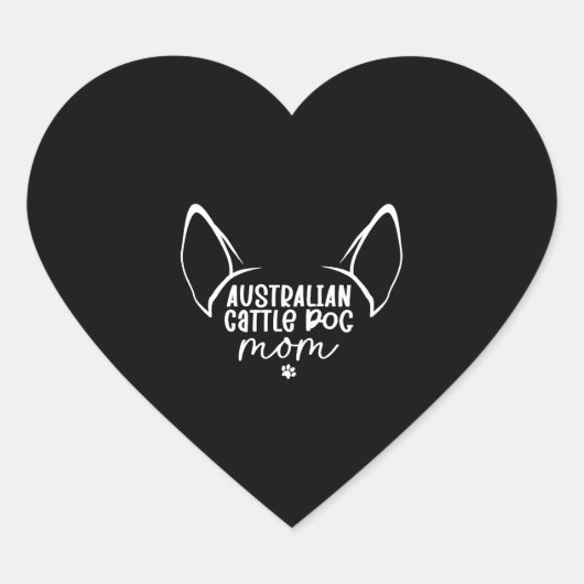 Australian Cattle Dog mama Hart Sticker (Voorkant)