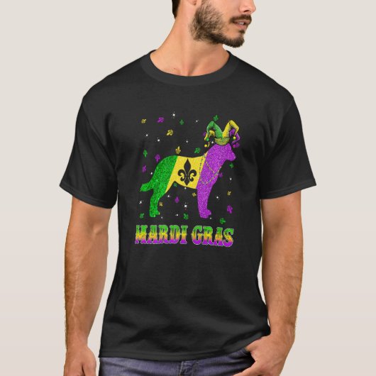 Australian Cattle Dog Mardi Gras Carnival Jester B T-shirt (Voorkant)