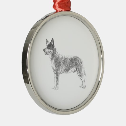 Australian Cattle Dog Metalen Ornament (Rechts)