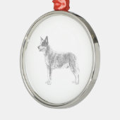 Australian Cattle Dog Metalen Ornament (Links)