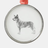 Australian Cattle Dog Metalen Ornament (Voorkant)