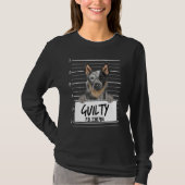 Australian Cattle Dog Mugshot Guilty Dog T-shirt (Voorkant)