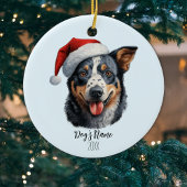 Australian Cattle Dog Naam Jaar Waterverf Keramisch Ornament