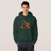Australian Cattle Dog naast een Jack-O-Lantern Hoodie (Voorkant volledig)