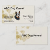 Australian Cattle Dog op Tan Leaves Visitekaartje (Voorkant / Achterkant)