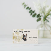 Australian Cattle Dog op Tan Leaves Visitekaartje (Staand voorkant)