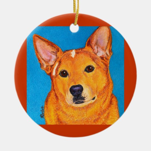Australian Cattle Dog Ornament - "Rood" (Voorkant)