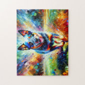 Australian Cattle Dog Portret Acryl Art Print Legpuzzel (Verticaal)