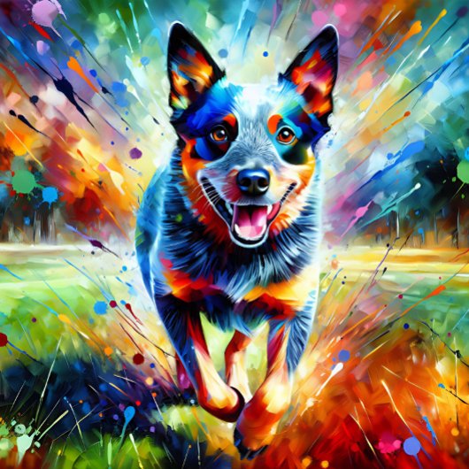 Australian Cattle Dog Portret Acryl Art Print Legpuzzel