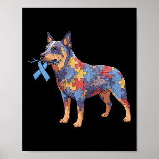 Australian Cattle Dog Puzzle Autisme Bewustzijn Vr Poster
