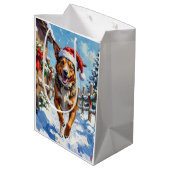 Australian Cattle Dog Red Heeler Christmas Medium Cadeauzakje (Achterkant Gekanteld)