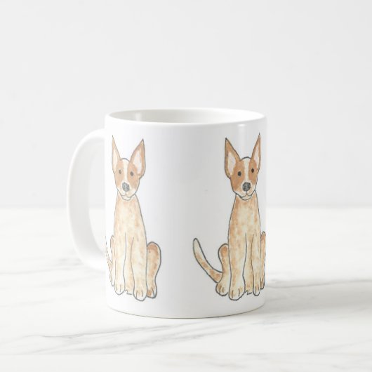 Australian Cattle Dog Red Heeler Coffee Mok (Voorkant links)