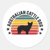 australian cattle dog, red heeler dog ronde sticker (Voorkant)
