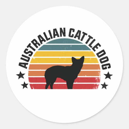 australian cattle dog, red heeler dog ronde sticker (Voorkant)