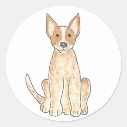 Australian Cattle Dog Red Heeler Stickers (Voorkant)