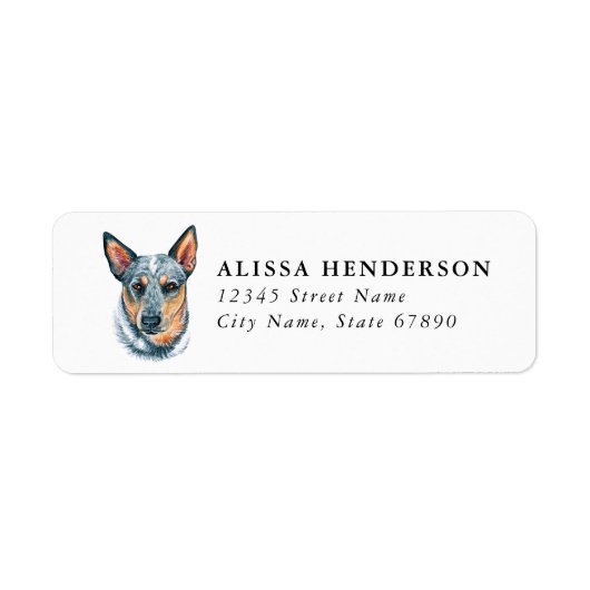 Australian Cattle Dog Return Address Labels (Voorkant)