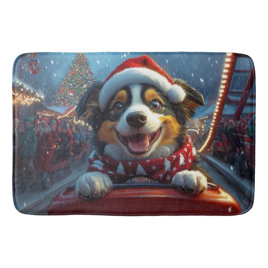 Australian Cattle Dog Roller Onderzetter Kerst Badmat (Voorkant)