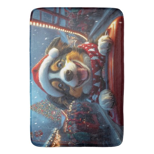 Australian Cattle Dog Roller Onderzetter Kerst Badmat (Voorkant Verticaal)