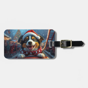 Australian Cattle Dog Roller Onderzetter Kerst Bagagelabel