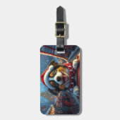 Australian Cattle Dog Roller Onderzetter Kerst Bagagelabel (Voorkant verticaal)