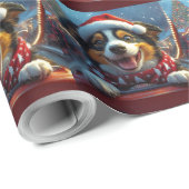 Australian Cattle Dog Roller Onderzetter Kerst Cadeaupapier (Rol Hoek)