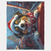 Australian Cattle Dog Roller Onderzetter Kerst Fleece Deken (Voorkant)