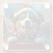 Australian Cattle Dog Roller Onderzetter Kerst Glazen Onderzetter (Achterkant)