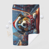 Australian Cattle Dog Roller Onderzetter Kerst Golfhanddoek (Insitu)