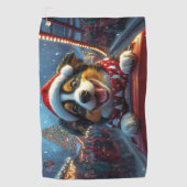 Australian Cattle Dog Roller Onderzetter Kerst Golfhanddoek (Voorkant)